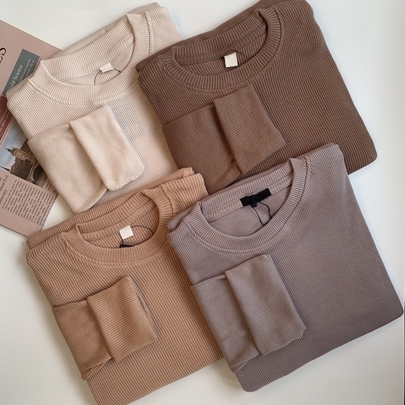 KAOS RIB BASIC LONGSLEEVE TSHIRT BASIC LENGAN PANJANG / KAOS RIB PREMIUM LENGAN PANJANG