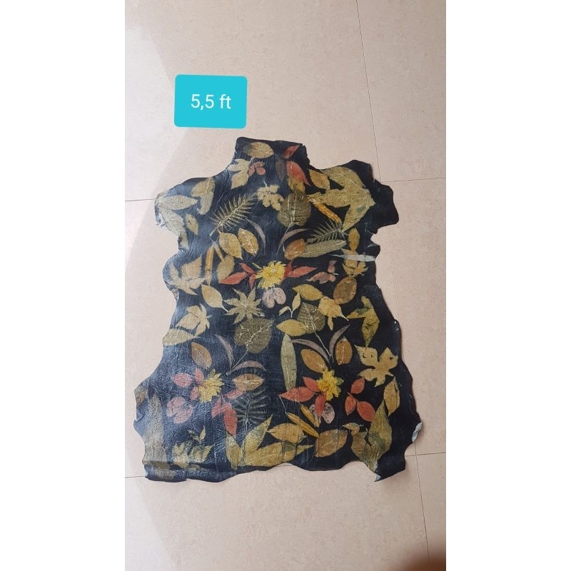 kulit kambing ecoprint | kulit ecoprint kambing