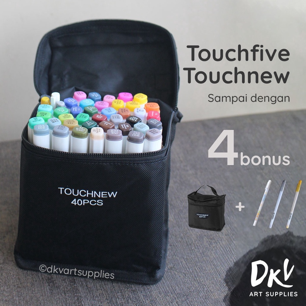 

ART T6N5 Touchfive Touchnew Marker Spidol 4 Colors Twin Markers Animasii