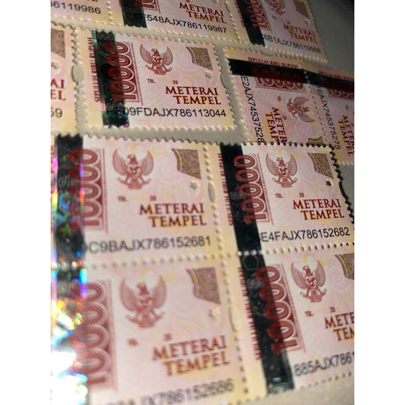 

[Min order 10 pcs] Materai 10000 asli termurah
