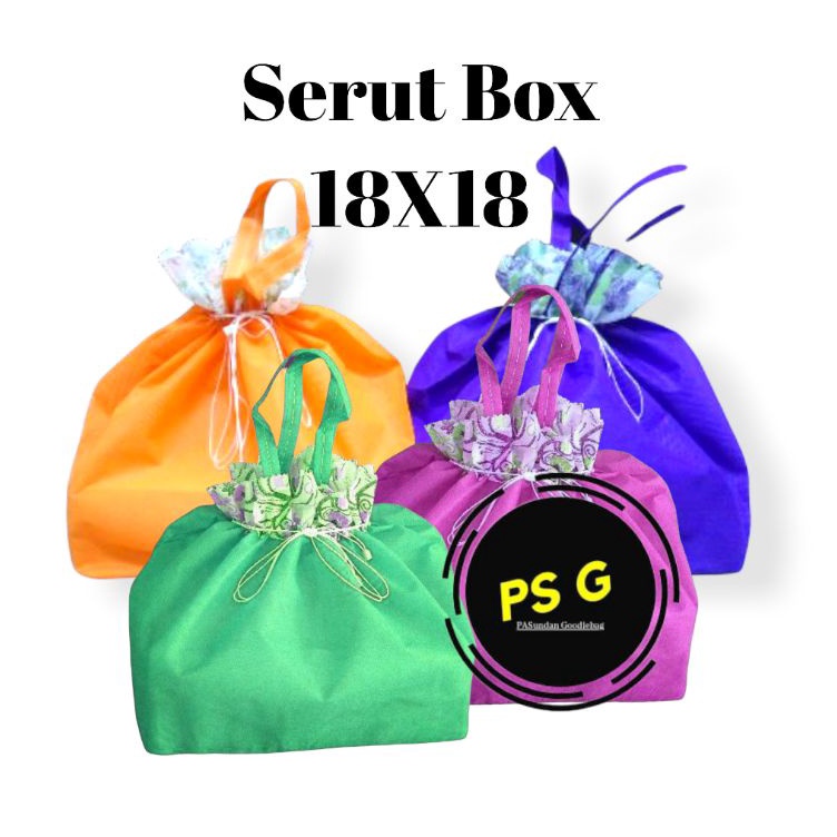 

Tas box nasi hajatanspunbond serut 18x18 Lusin