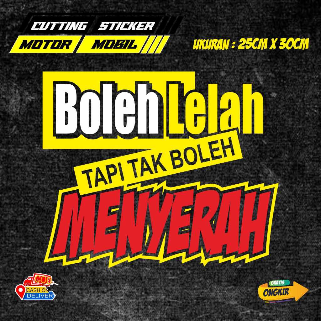 STIKER KATA KATA UNTUK TRUCK/PICKUP/L300 STIKER KATA KATA MOBIL