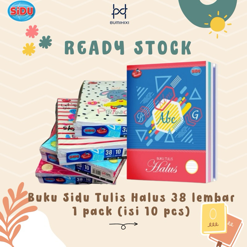 

Ready Siap Kirim Buku Tulis Halus Merk Sidu Isi 38 | 1 pack isi 10 buku