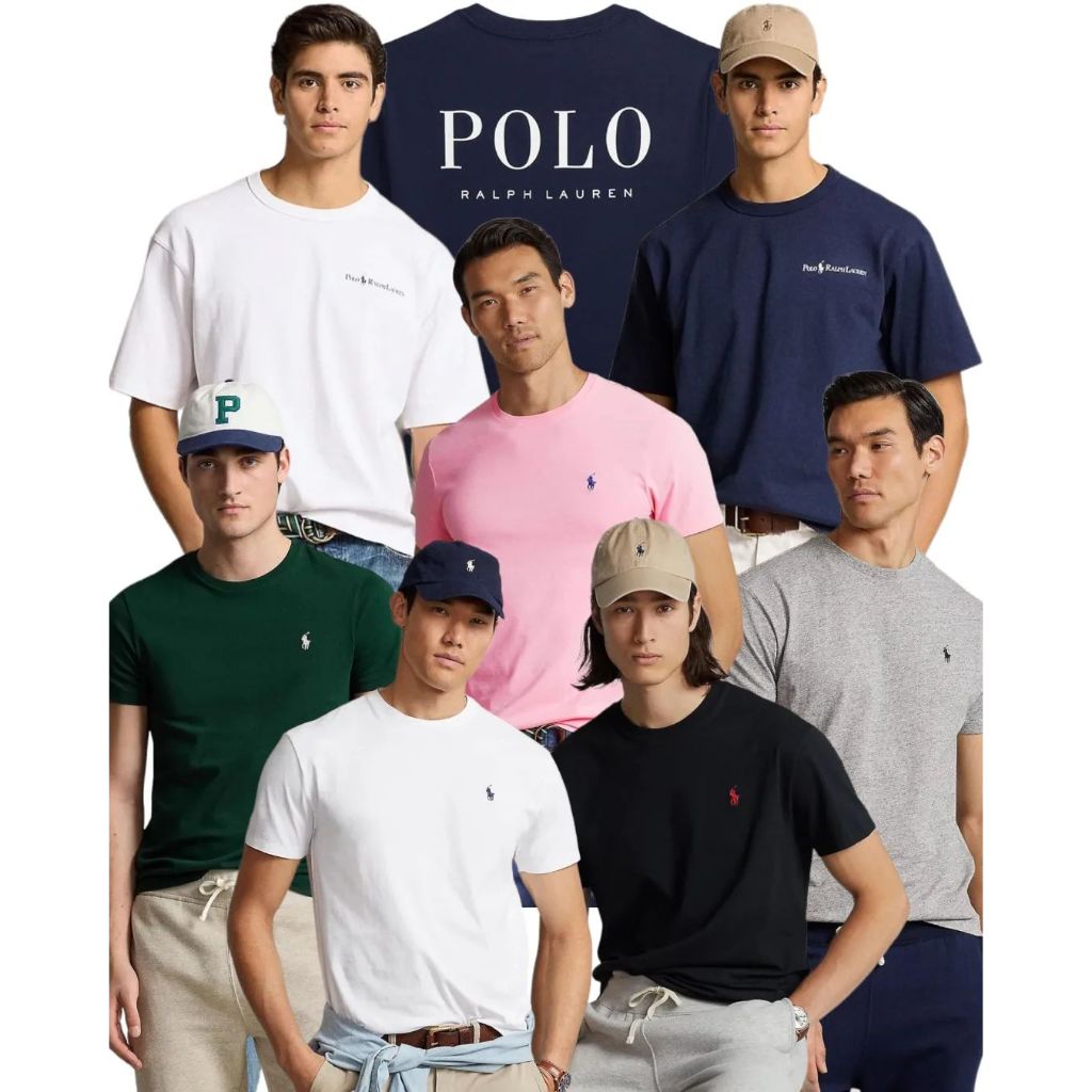 Kaos Unisex Polo Ralph Lauren Cotton Crewneck Tee