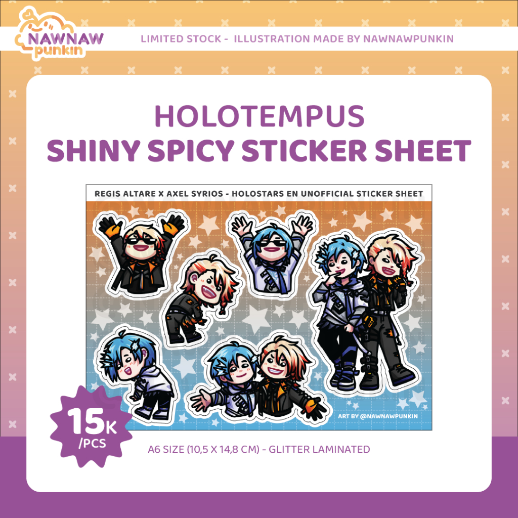 

[Holostars EN Fanmerch] "Shiny Spicy" Sticker Sheet