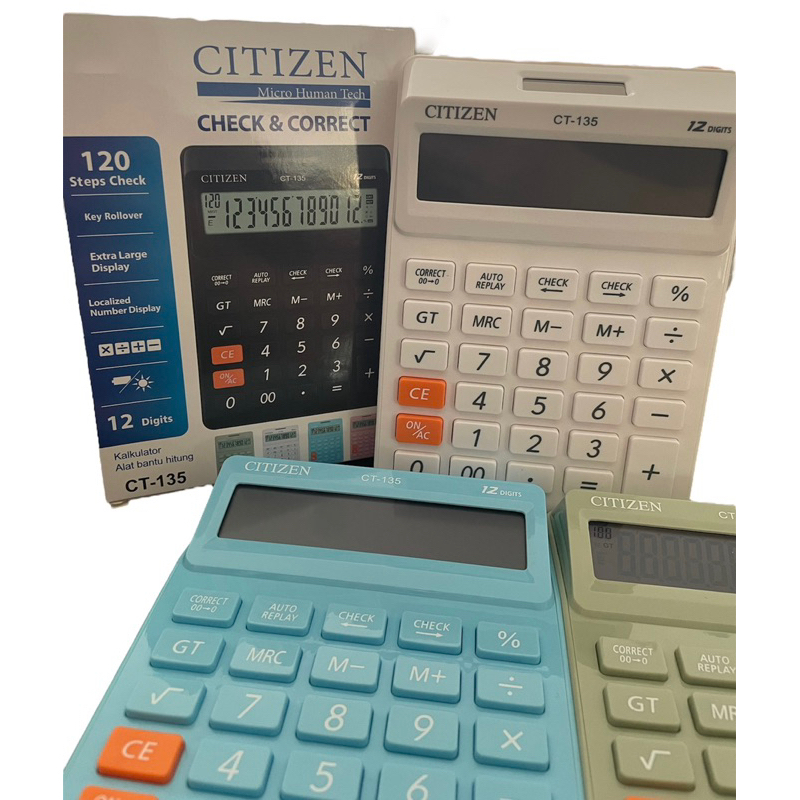 

KALKULATOR CITIZEN CT 135 - CALCULATOR 12 DIGIT TYPE CT - 135