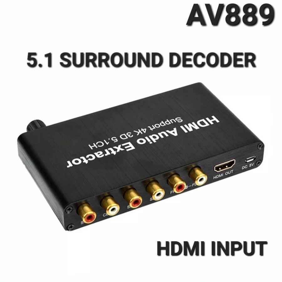 AVPRO AV889 5.1 Digital Audio Decoder Surround AC3 DTS Converter HDMI