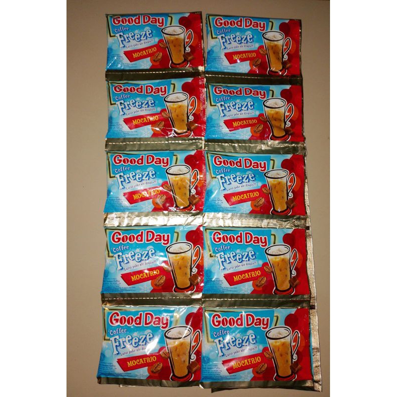 

Kopi Good Day mocafiro freezer 1 renceng,isi 10 pcs uk 30g
