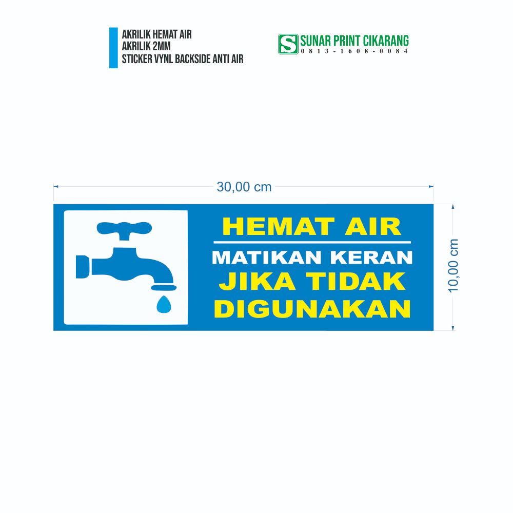

AKRILIK HEMAT AIR STICKER ANTI AIR 30X10