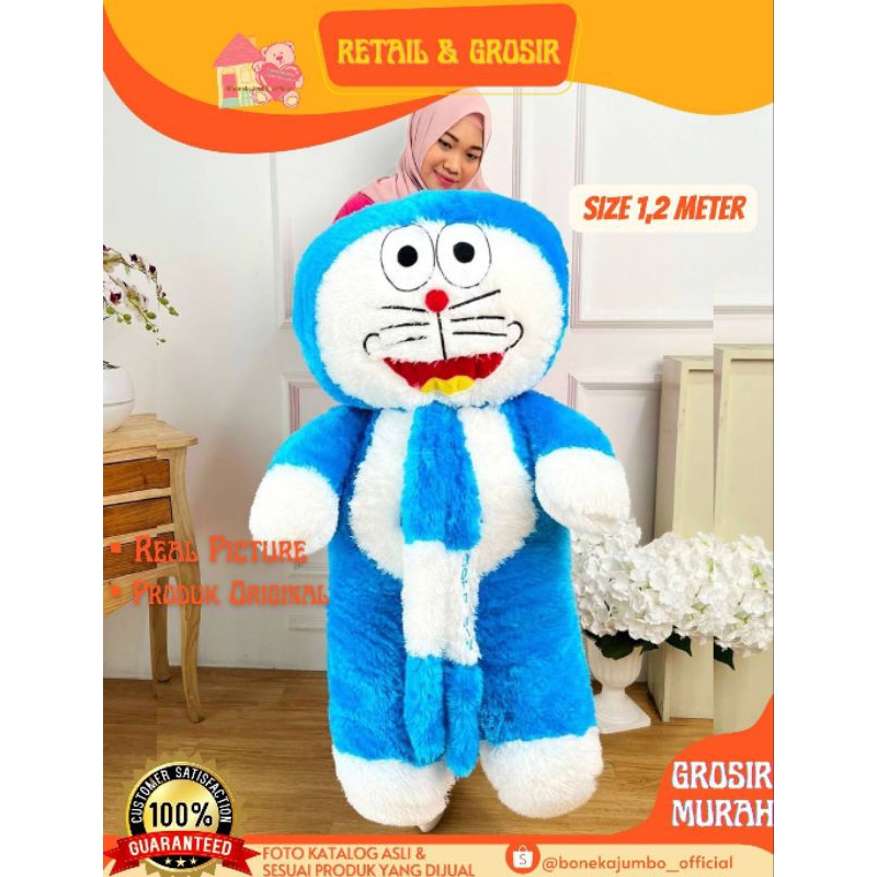 Boneka Doraemon Syal Jumbo 1,2 Meter | Boneka Doraemon Jumbo Murah Model Syal