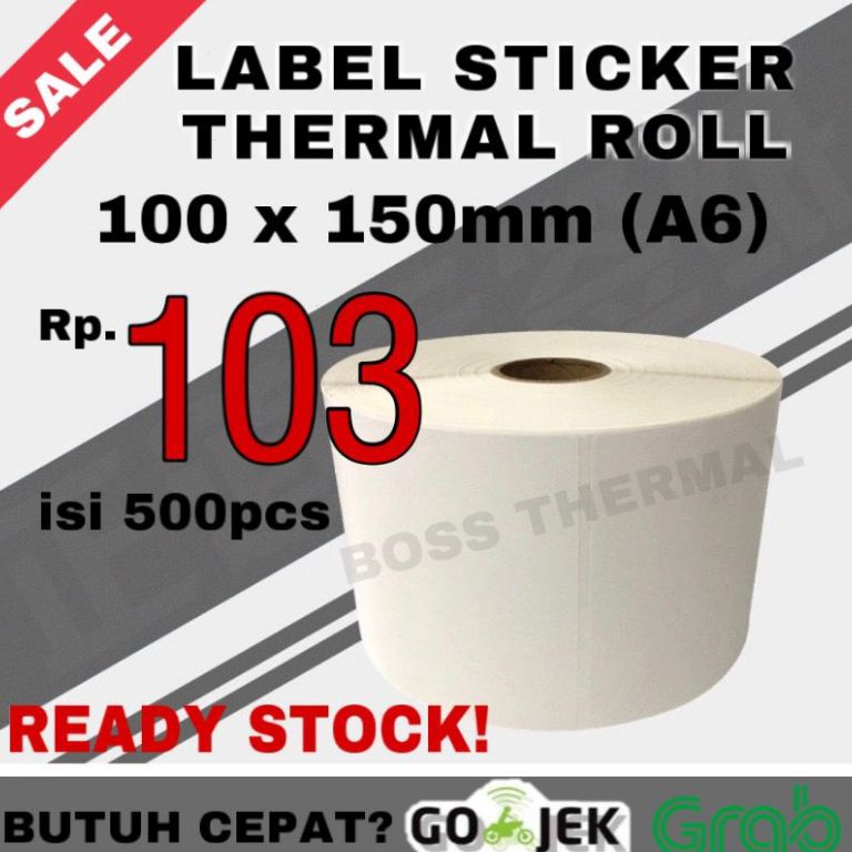 

KODE PRODUK BAZHY7442 KERTAS LABEL THERMAL 1x15 sticker BARCODE ukuran A6 1 x 15