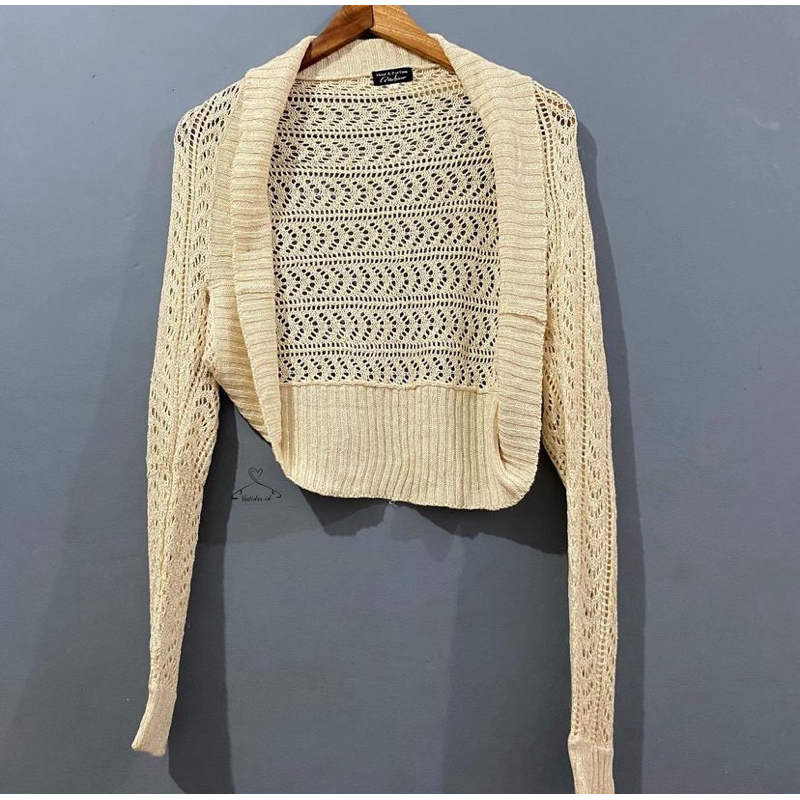 Outer/Cardigan Rajut Wanita Crop Top