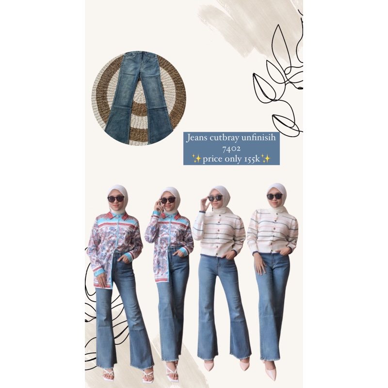 Jeans Cutbray Unfinish 7402