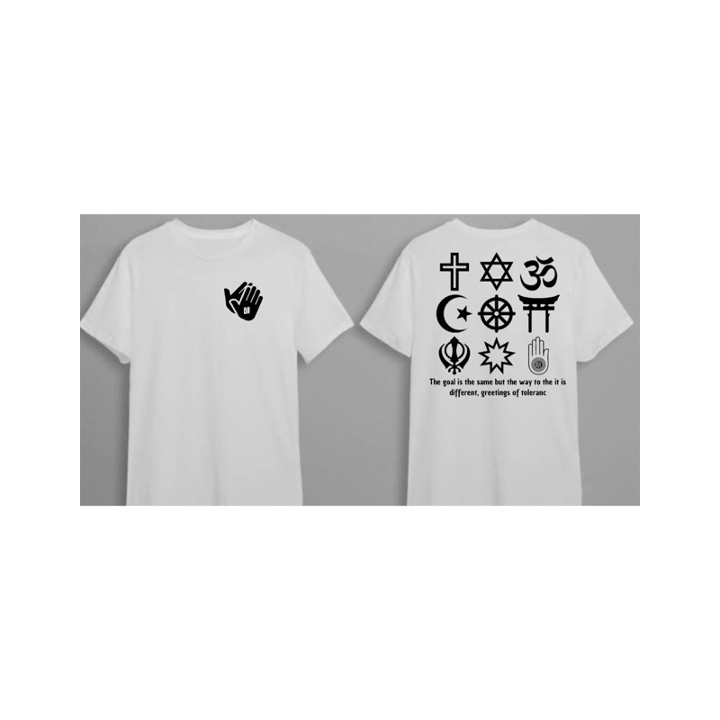 kaos distro putih keren kekinian pria wanita