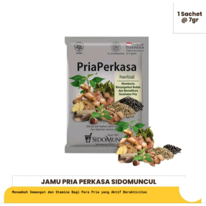 

Jamu Pria Perkasa Sido Muncul Isi 10 Sachet