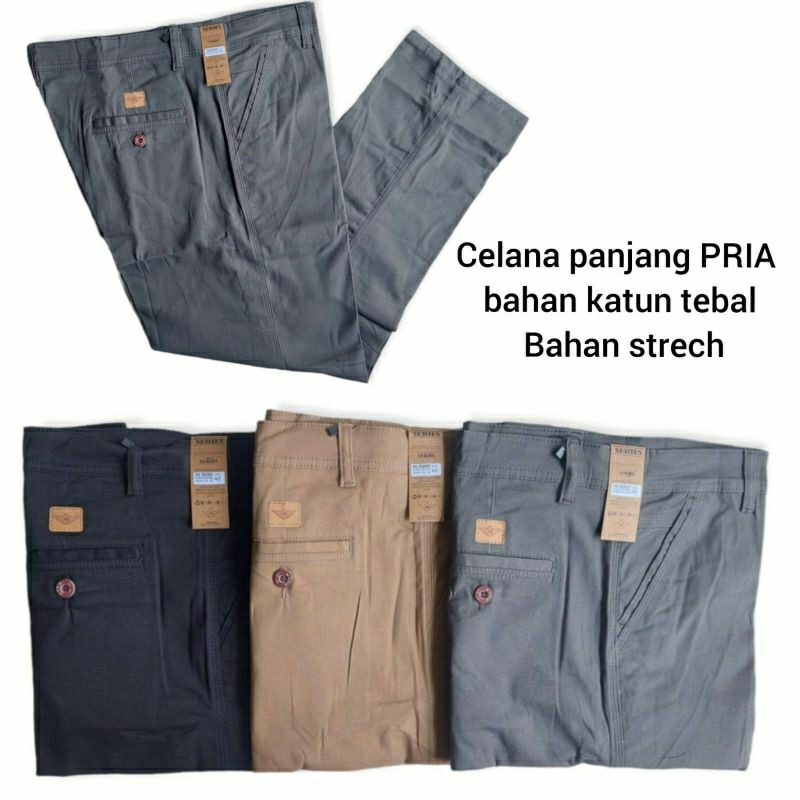 Celana Katun Panjang Pria Jumbo / Celana Panjang Chino Katun Strech Pria Jumbo / Celana Panjang Jumb