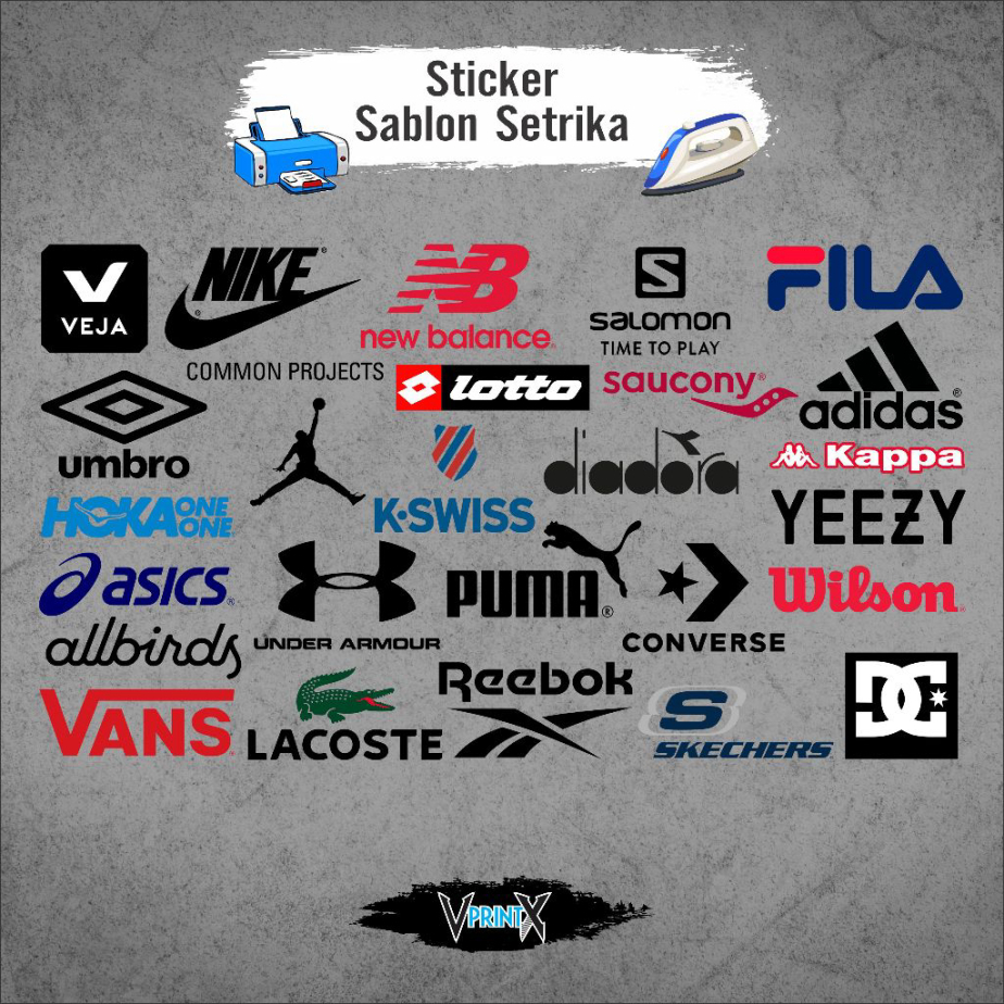 Sablon Setrika / Stiker Kain Baju / Dtf Logo Brand Fashion Casual