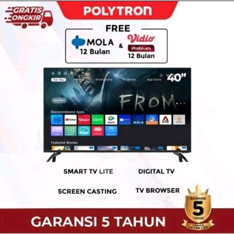 TV LED POLYTRON SMART TV 40 INCH 40 CV 8969