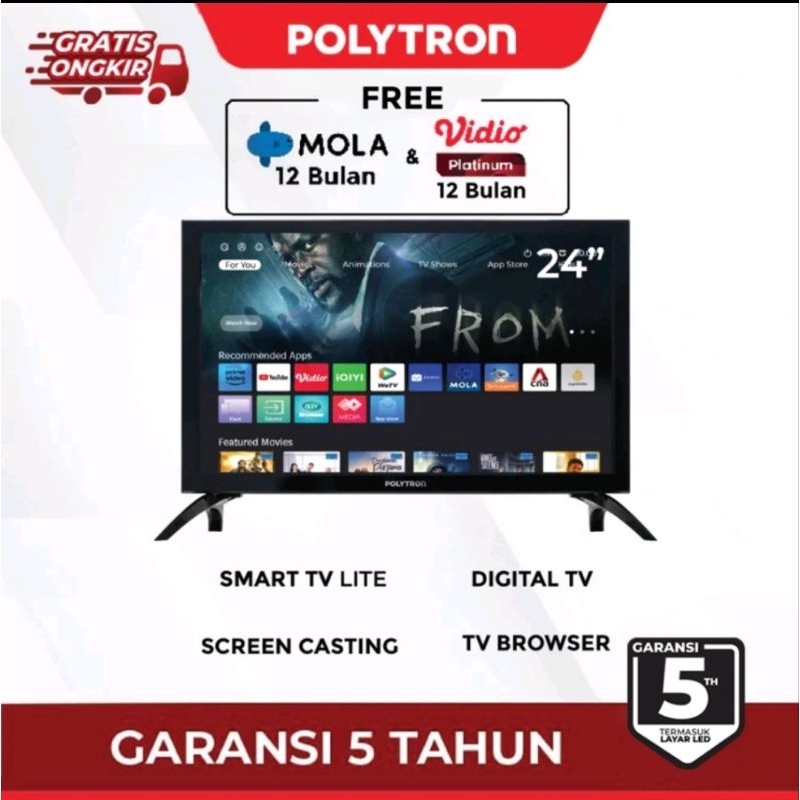 TV LED POLYTRON SMART TV 24 INCH 24 CV 1869