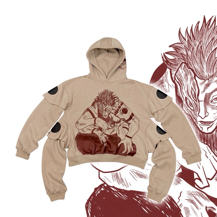 Ready Stok Hoodie Boxy Oversize  RYOMEN SUKUNA  Poseidon Reprisal