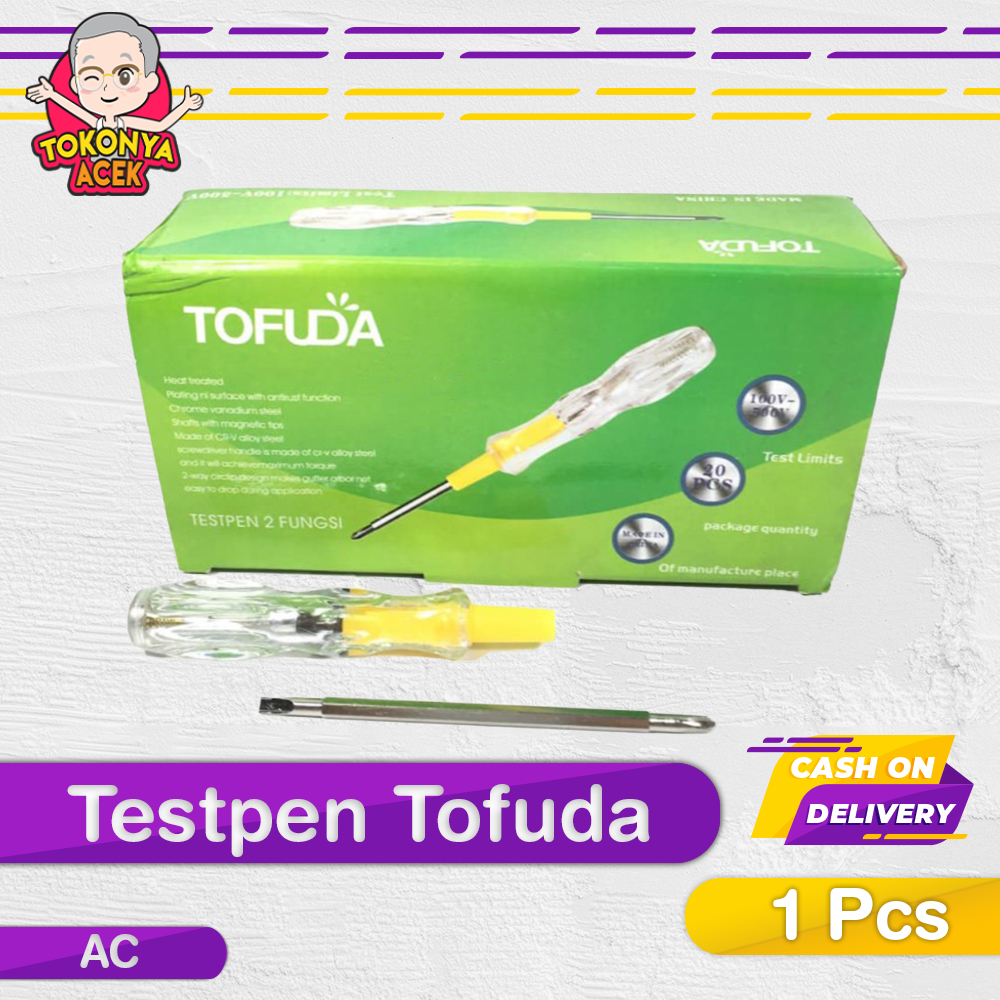 Obeng Testpen Bolak Balik - Tespen Multifungsi TOFUDA SNI