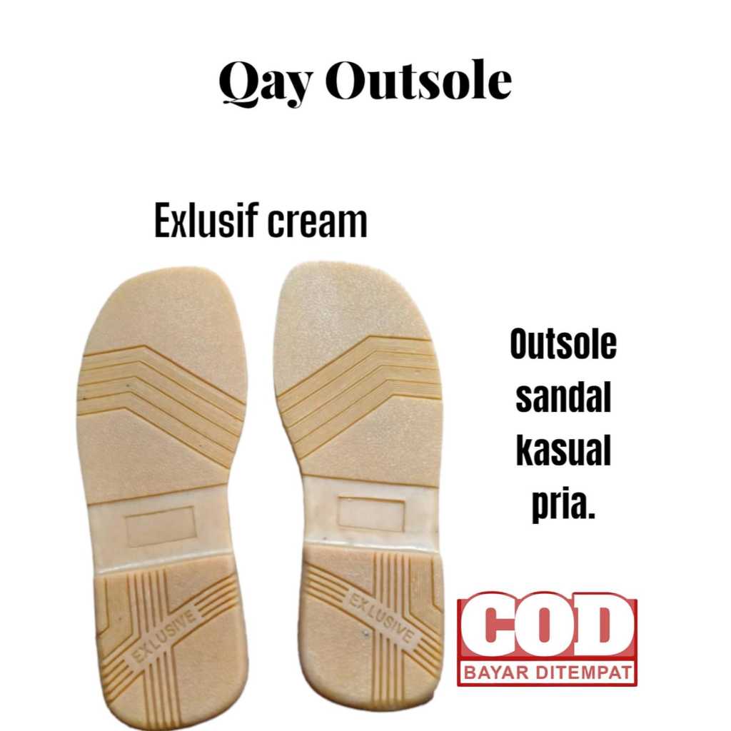 Outsole sandal cowok dewasa bahan karet mentah asli anti slip