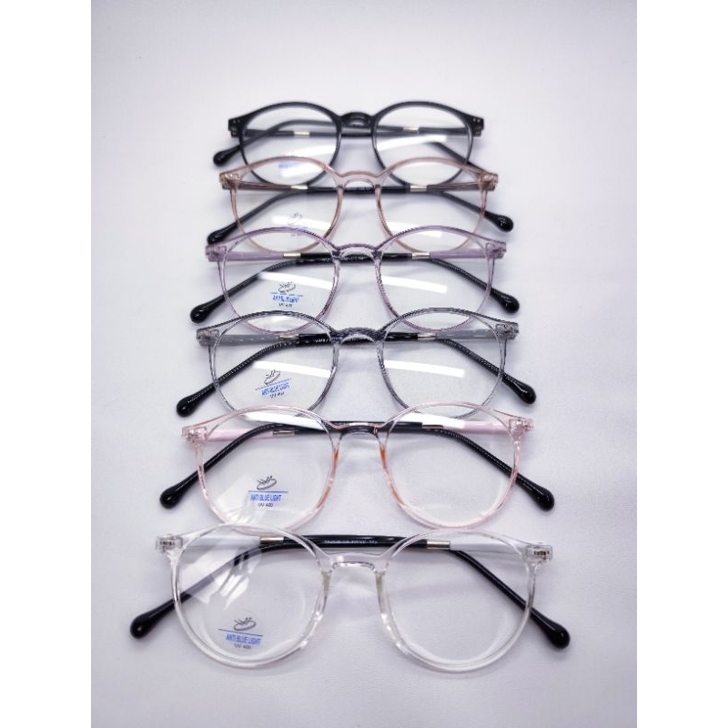 Frame kacamata bulat besar pria wanita minus anti radiasi