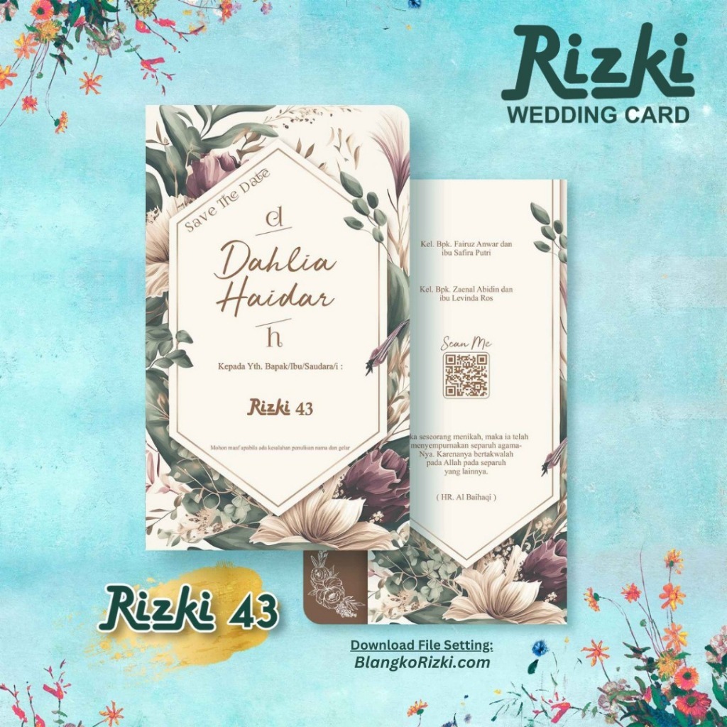 BLANGKO RIZKI 43 - BALNGKO UNDANGAN RIZKI - BLANGKO UNDANGAN KOSONGAN