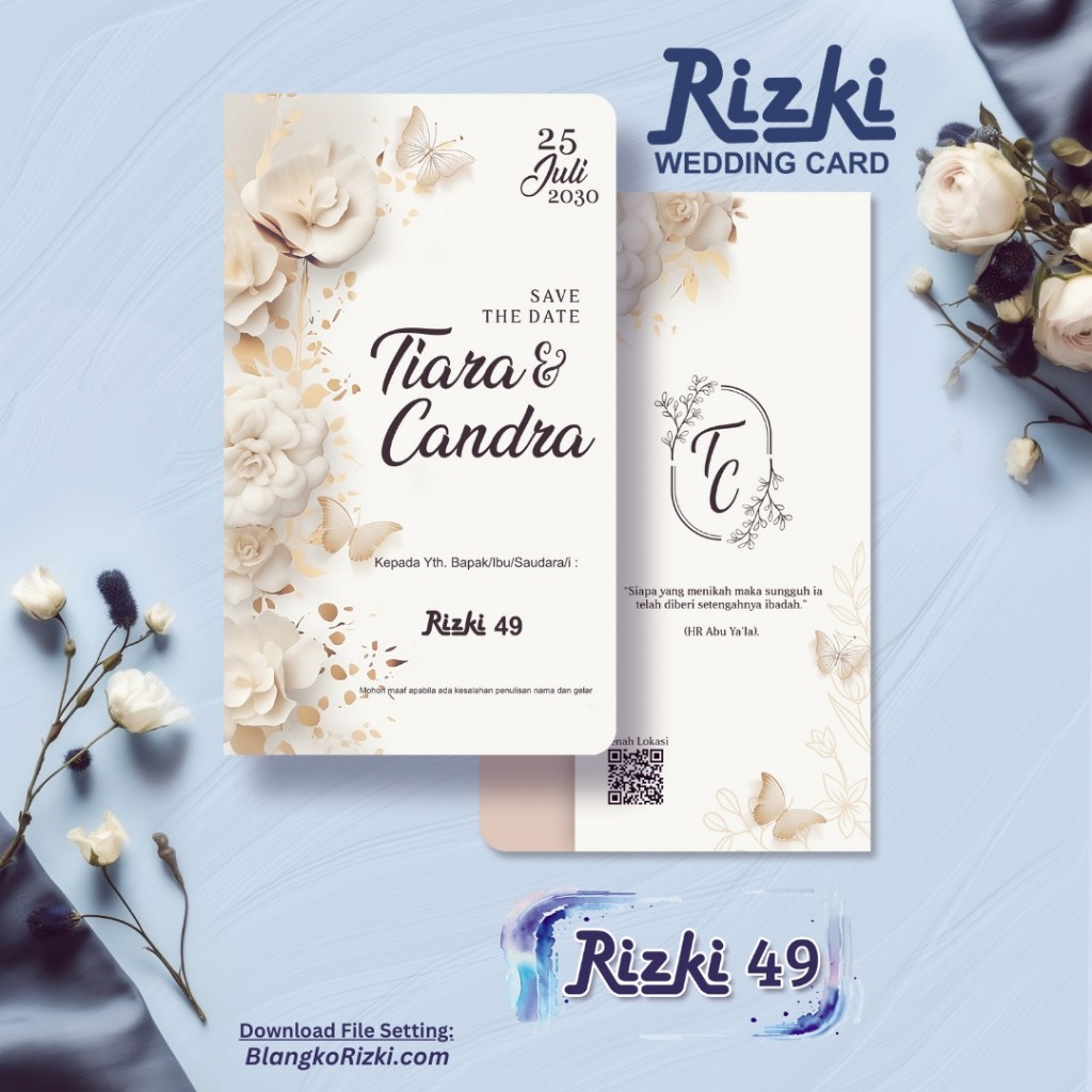 BLANGKO RIZKI 49 - BLANGKO UNDANGAN RIZKI - BLANGKO UNDANGAN KOSONGAN