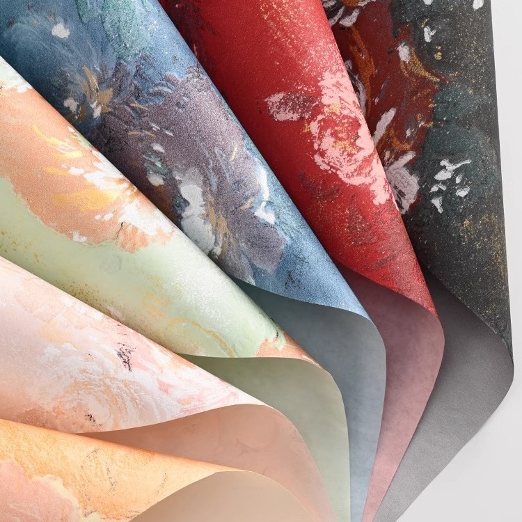 

(5 LEMBAR) Kertas wrapping motif bungan 3D