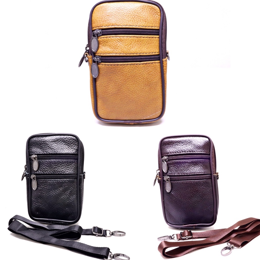 Harga Spesial TAS HP PRIA KULIT ASLI PREMIUM  TAS PINGGANG PRIA BAHAN KULIT ASLI UNTUK HP DAN IKAT P