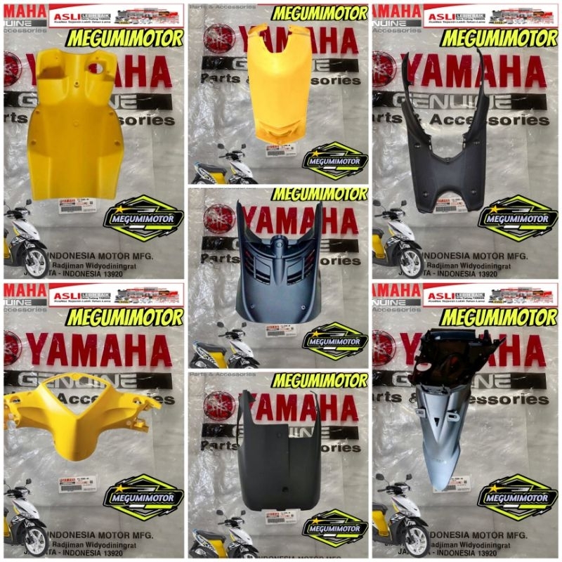 FULL SET BODY KASAR YAMAHA MIO J KUNING (7pcs) ORIGINAL YAMAHA