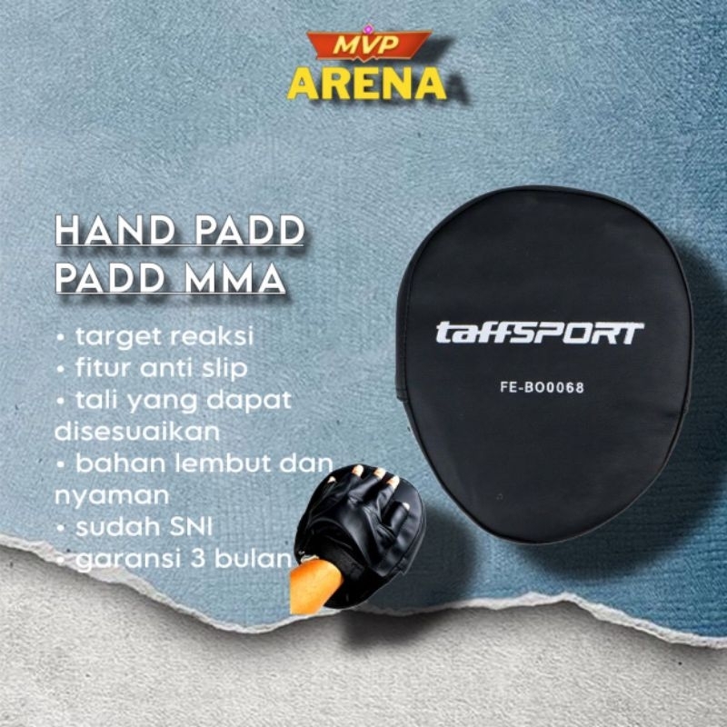 Pad MMA Sarung Tangan Tinju MMA Muay Thai Leather Glove PU Foam Boxer Target Pad hitam bulat