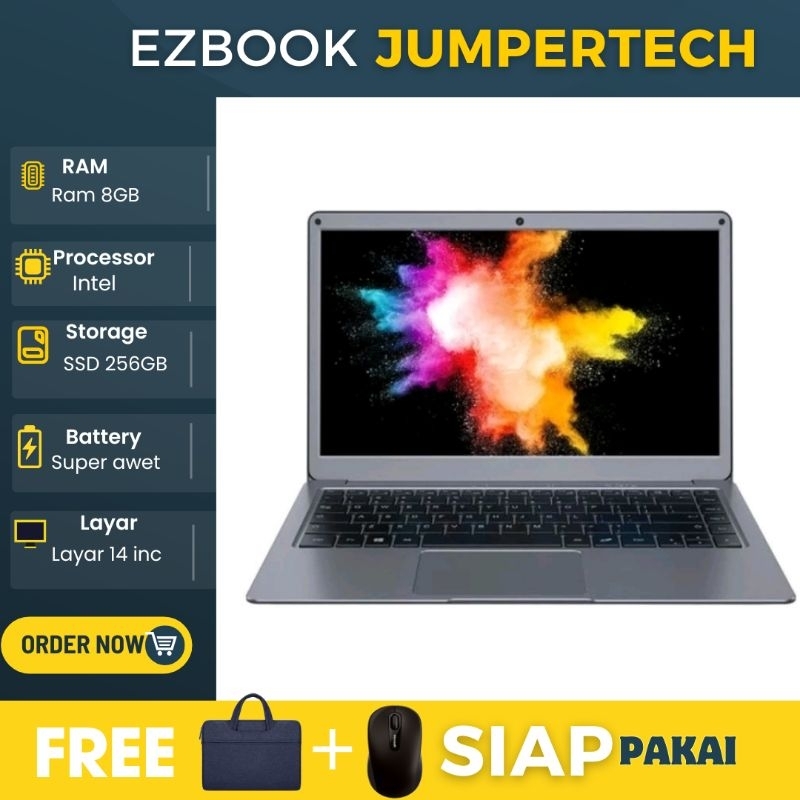 Laptop  EZbook Intel ram 8GB SSD 256GB SSD windows - Baru