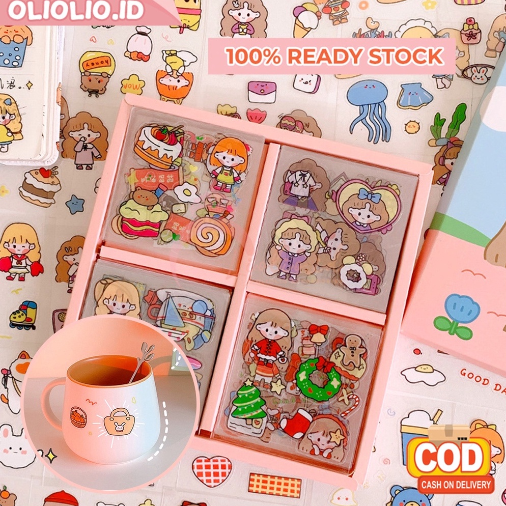 

PROMO Sticker Aesthetic Kartun Lucu Dekorasi Handbook DIY Waterproof Diary Scrapbook Korea MX55 Nyaman