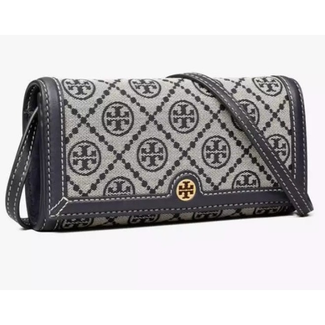Tory Burch T Monogram Wallet Crossbody Tory Navy