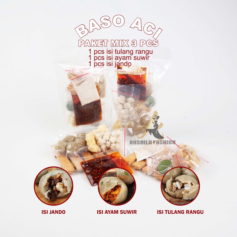 

READY BASO ACI PAKET MIX 3 RASA ISI JANDO Tulang Rangu Ayam SUWIR Paket HEMAT ISI 3 PCS Nyaman