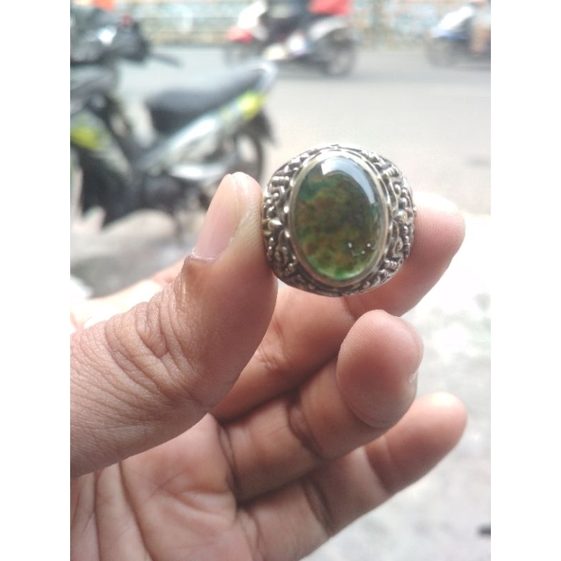 batu bacan natural sedia pandan lumut lawas pirus persia