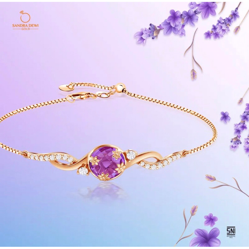 Sandra Dewi Gold Gelang Serut Magic Garden-18k