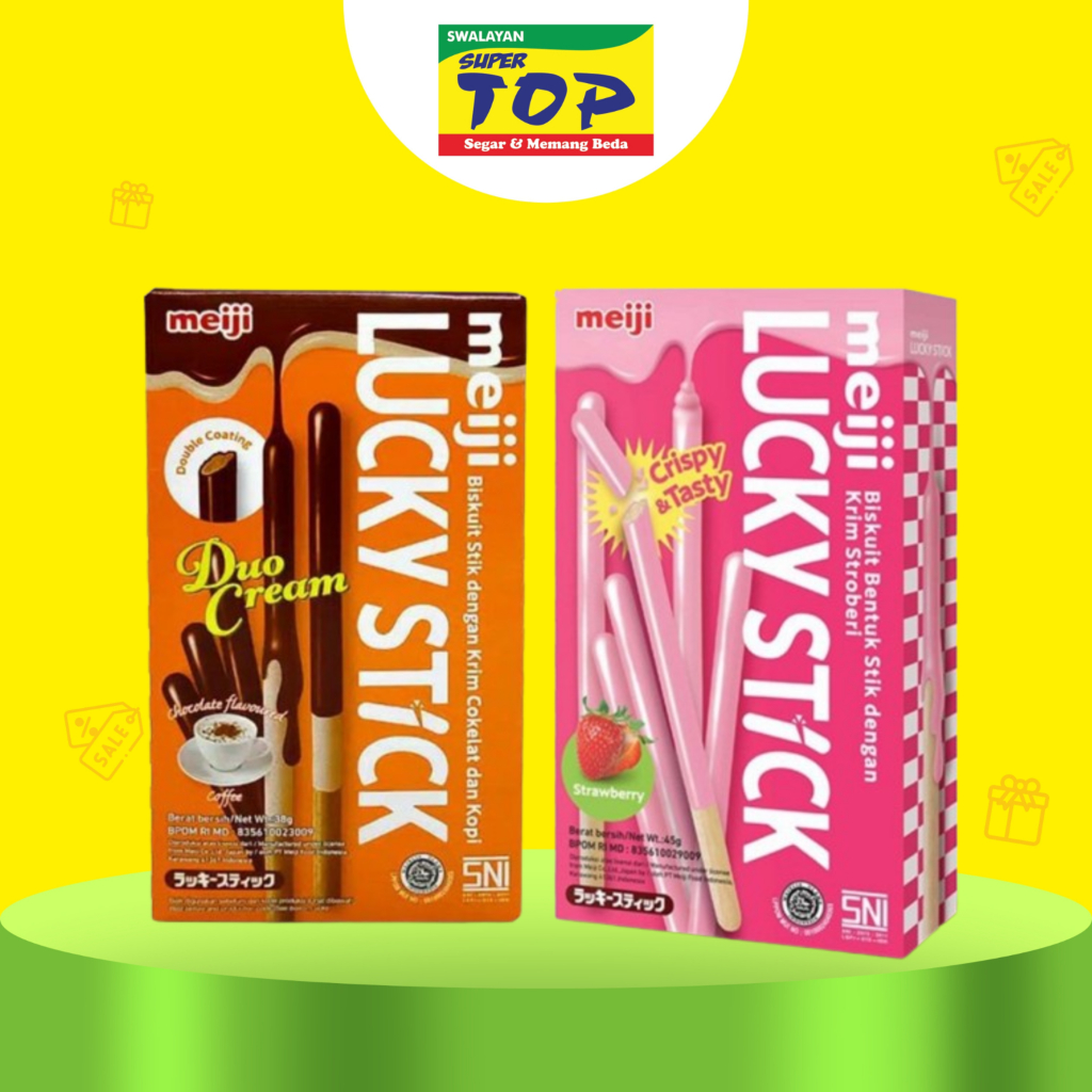 

~TOP~ LUCKY STICK MEIJI BISKUIT STICK COKLAT DAN STRAWBERRY 45GR