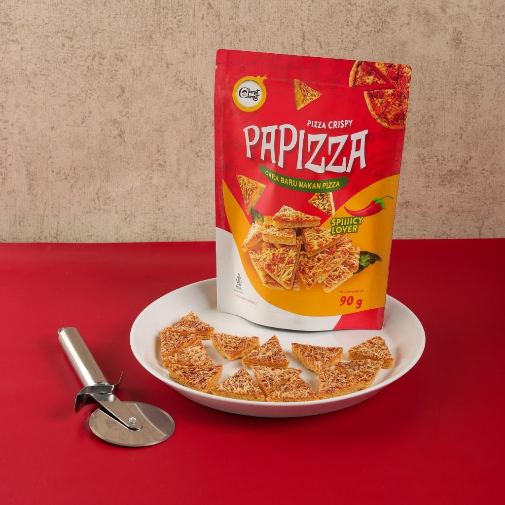 

Papizza Pizza Crispy Spicy - Kripik Pizza Papizza Pedas 90g