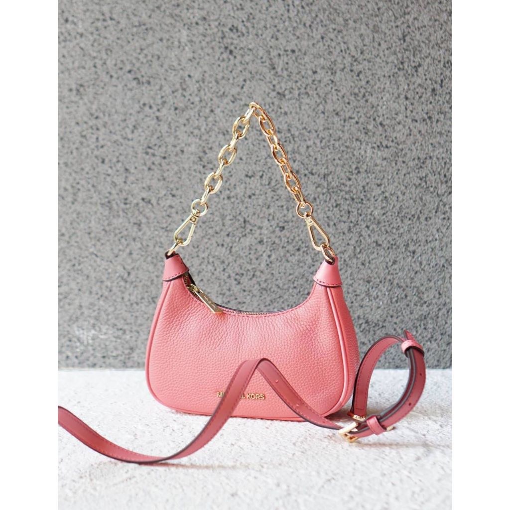 MK cora zip pouchette leather