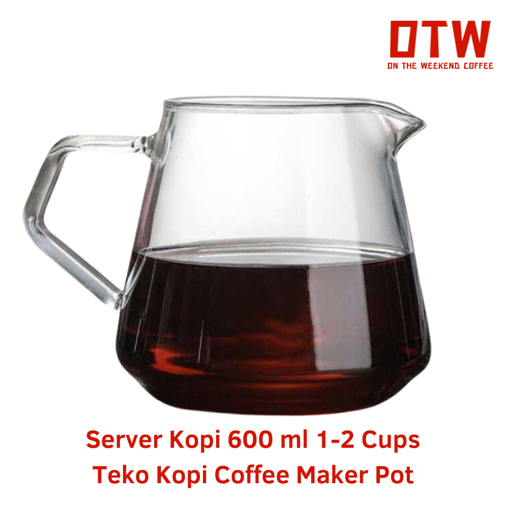 Wadah Kopi Teko Kopi Server Kopi 400 ml 600 ml 1-2 Cups 1-4 Cups Tahan Panas Dengan Gagang
