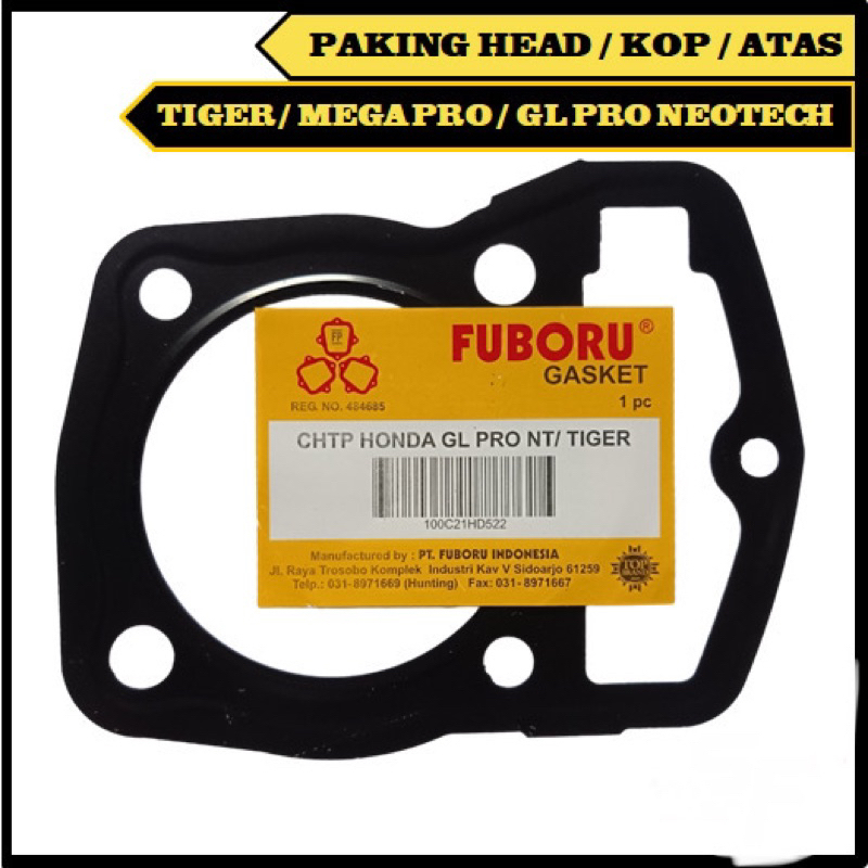 PAKING HEAD KOP TIGER / MEGAPRO / GL PRO NEOTECH GASKET PERPAK KOP ATAS BESI FUBORU