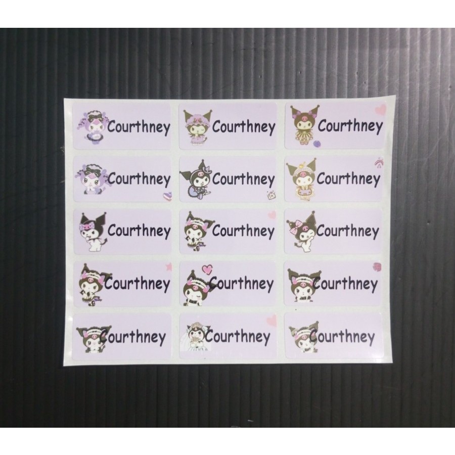 

Sticker / Label Nama Waterproof - Kuromi