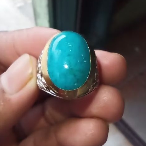 cincin batu akik bacan mulus asli natural batu alam