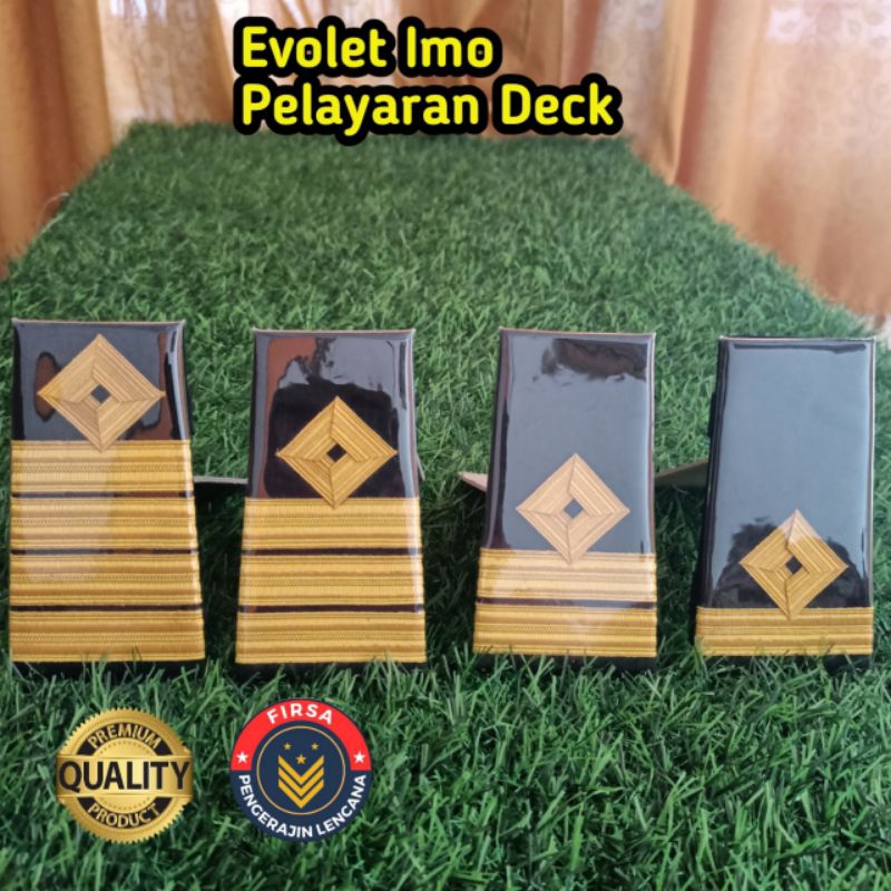 Pangkat / Evolet Imo Pelayaran Deck balok pita emas lapis plastik balok 1 2 3 4