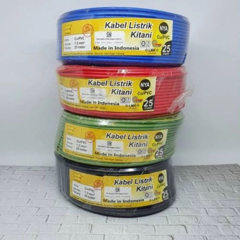 KABEL LISTRIK KITANI NYA 1×1,5 25M/METER