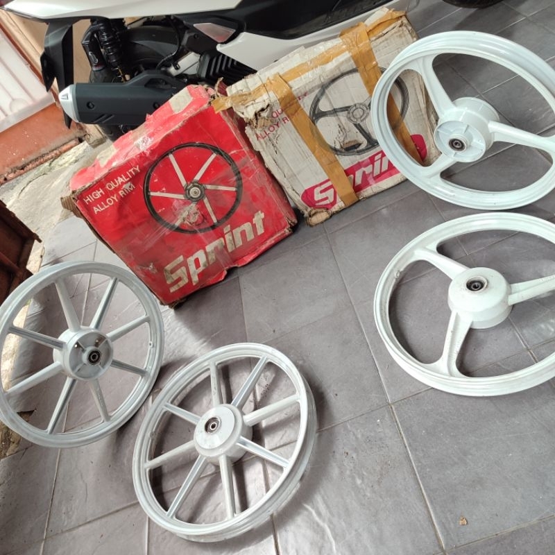 VELG RACING PALANG 3 SPRINT PALANG 8 V ROSSI REM TROMOL DEPAN BELAKANG NOS