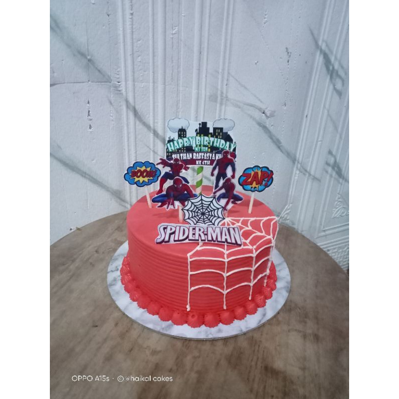 kue ultah size 18cm base cake brownies kukus,rainbow